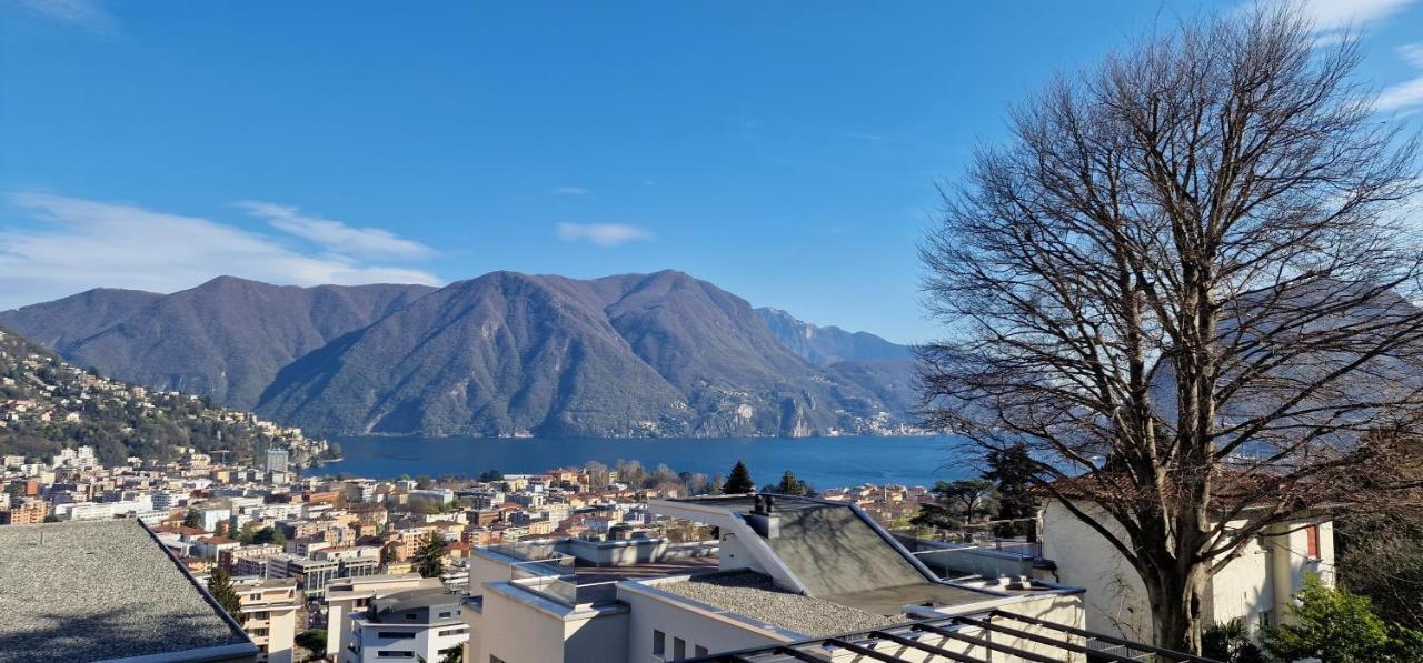 Lugano Lakeview Apartment Private Parking & Self Check-In Exterior foto