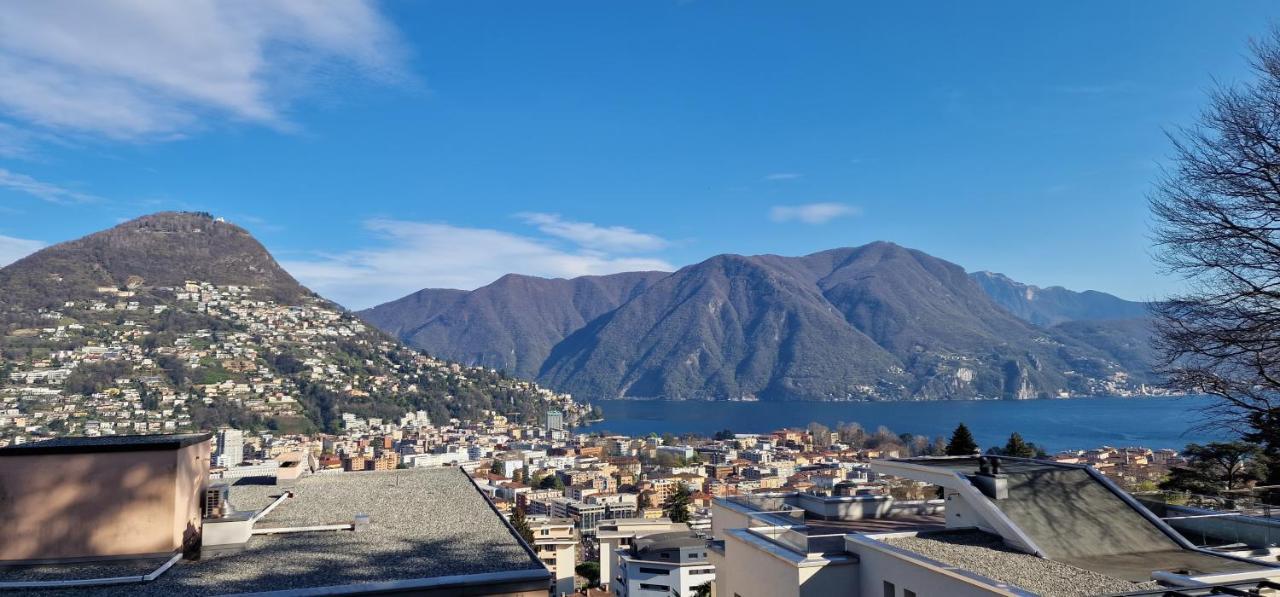 Lugano Lakeview Apartment Private Parking & Self Check-In Exterior foto